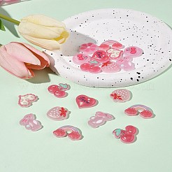 120 Stück 8 Stile Kunststoff-Emaille-Cabochons&nbsp;KY-FS0001-38