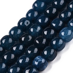 Gefärbt natürlichen weißen Jade Perlen Stränge&nbsp;G-T138-S05