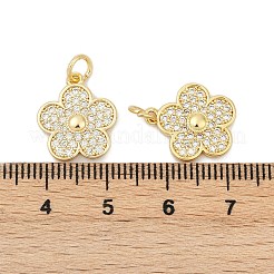 Pendentifs avec zircon cubiques à micro-pavés en laiton&nbsp;KK-C093-24G