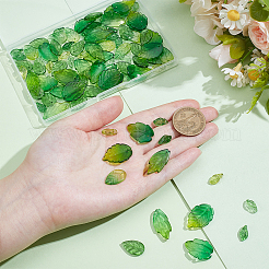 90 Stück Anhänger aus transparentem Glas mit 8 Farbverlaufsfarben&nbsp;GLAA-NB0001-90
