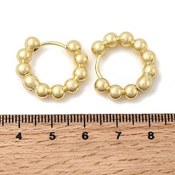 Pendientes de aro con cuentas de bolas de latón para mujer&nbsp;LS-EJEW-B013-05