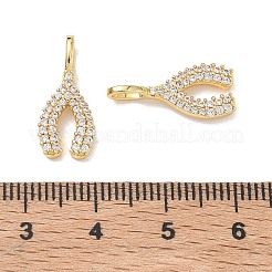Pendentifs en laiton zircon cubique transparent&nbsp;KK-D289-03G