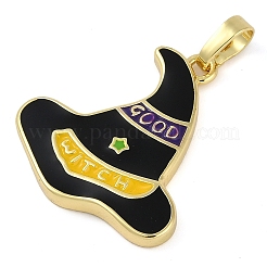 Halloween-Anhänger mit Messing-Emaille-Beschichtung&nbsp;KK-U032-11C-G