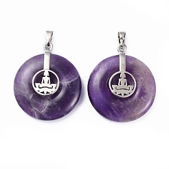 Pendentifs en améthyste naturelle&nbsp;G-F640-D03