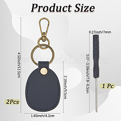 2 portachiavi in similpelle PU&nbsp;AJEW-CL0001-55B