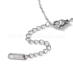 Collane con ciondolo a forma di cuore cavo in acciaio inossidabile 304 anti-ossidazione&nbsp;LS-NJEW-C033-01B-P