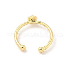 Impostazioni dell'anello del polsino aperto in ottone&nbsp;KK-G518-04G-02