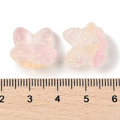 Perles de verre transparentes peintes en aérosol&nbsp;GLAA-Z011-06H
