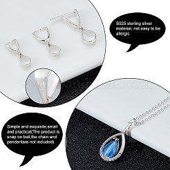 6 Stück 3 Stil 925 Sterling Silber Anhänger Ösen&nbsp;STER-PH0002-19