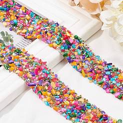 Adorno de resina con cuentas de rhinestone&nbsp;DIY-WH0166-42
