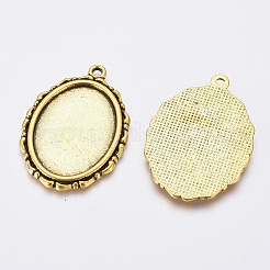 Pendenti basi di cabochon in lega&nbsp;PALLOY-A15605-AG