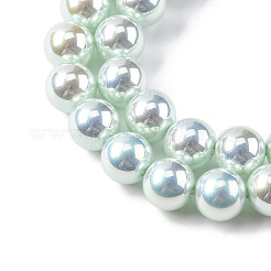Brins de perles de verre nacrées plaquées UV&nbsp;GLAA-F128-01B-T13