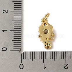 Pendenti in zirconi cubici trasparenti in micro pavè di ottone&nbsp;KK-R162-021A-G