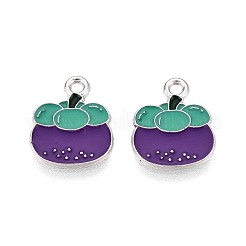 Breloques en alliage émaillé de fruits&nbsp;PALLOY-S058-01P-23