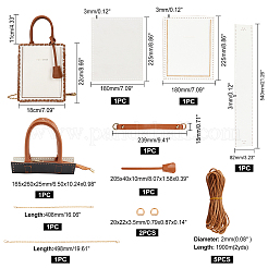 DIY Rechteck Pu-Leder stricken Häkeltaschen&nbsp;DIY-WH0196-48B