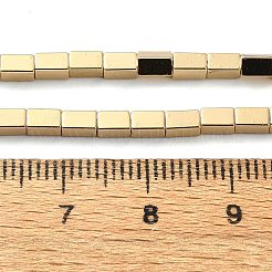 Brins de perles d'hématite non magnétiques synthétiques galvanisées&nbsp;G-I360-Y01-02