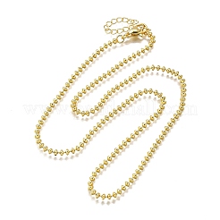 Collares de cadena de eslabones redondos de latón de 3 mm&nbsp;NJEW-M108-12G