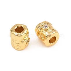 Laiton micro pavé de perles de zircone cubique claires&nbsp;KK-Z162-17G