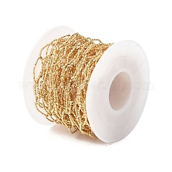 Catene a maglie con occhio di cavallo testurizzato in acciaio inossidabile 304 placcate ioni (ip)&nbsp;CHS-I020-01B-G
