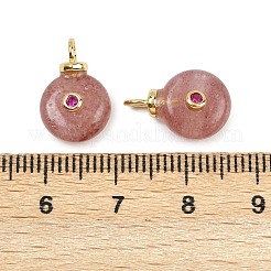 Natürliche Erdbeer-Quarz-Anhänger&nbsp;KK-B157-42B-02