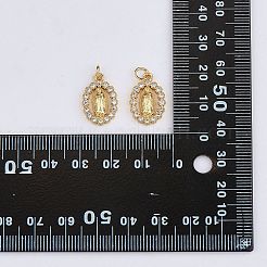 10 Stk. Rack-Beschichtung Messing Micro Pave klar Kubisch Zirkonia Anhänger&nbsp;ZIRC-SZ0004-07