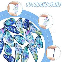 16pcs 7 Arten transparente Epoxidharz-Anhänger&nbsp;RESI-FS0002-33A