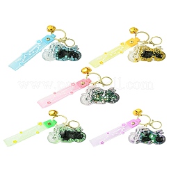 Porte-clés acrylique de sables mouvants de moto&nbsp;KEYC-YW00057-01