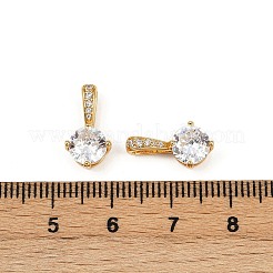 Breloques en laiton zircon cubique transparent&nbsp;KK-B137-21G-02