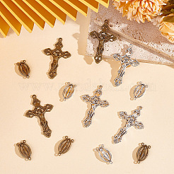 20 pezzo di collegamento per lampadario in lega in stile tibetano della Vergine Maria in 2 colori&nbsp;DIY-AR0003-76