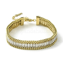 Bracelet de tennis en zircone cubique&nbsp;BJEW-Q775-03G