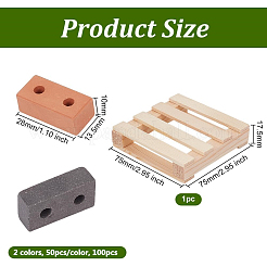 2 Farbe Polymer Clay Mini-Wandsteine&nbsp;AJEW-OC0005-03B