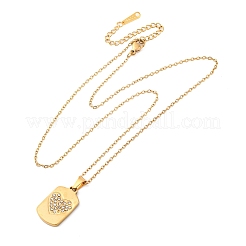 Colliers pendentifs en strass cristal en acier inoxydable 201 pour femmes&nbsp;NJEW-F335-01G-02