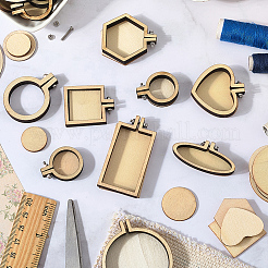 9 cerceau à broder en bois de 9 styles&nbsp;DIY-CP0012-43A
