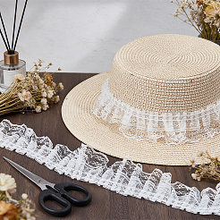 1 nastro di pizzo con fiori in organza&nbsp;OCOR-NB0002-85A