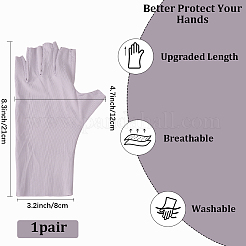 Gants sans doigts en polyester&nbsp;AJEW-WH20020-189B