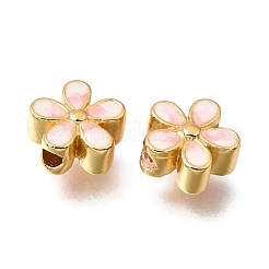 Perle di smalto in ottone&nbsp;KK-G605-14G-02