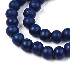 Brins de perles en bois naturel peint&nbsp;WOOD-S053-54C