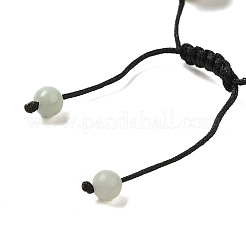 Braccialetti con perline intrecciate di amazzonite con fiori naturali rotondi da 12.5 mm per donna uomo&nbsp;BJEW-C060-01V