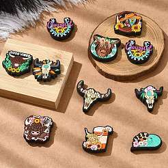 20 pièces 10 styles de perles focales en silicone&nbsp;SIL-CJ0002-89