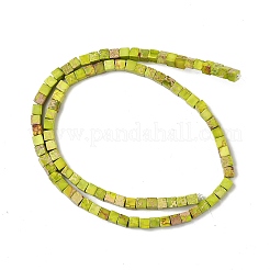 Brins de perles de jaspe impérial synthétique teint&nbsp;G-H087-F02-01C-1