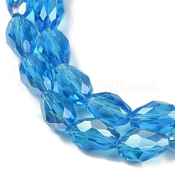 Transparentes perles de verre de galvanoplastie brins&nbsp;EGLA-N013-T6mm-B17