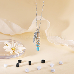 1 pezzo di collana con ciondolo in acciaio inossidabile 304 a forma di ala per urna portaceneri&nbsp;NJEW-FG0001-28P