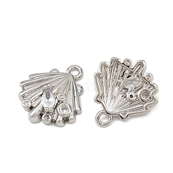 Pendentifs avec zircon cubiques à micro-pavés en laiton&nbsp;KK-K407-46C-P