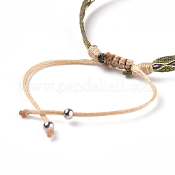 Pulseras de cuentas trenzadas ajustables unisex&nbsp;BJEW-J181-04D