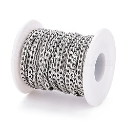 Chaînes à maillons cubains en acier inoxydable 304 résistant au ternissement&nbsp;CHS-M003-13P-B