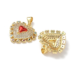Pendentifs avec zircon cubiques à micro-pavés en laiton&nbsp;KK-L243-27G