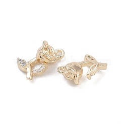 Pendenti in zirconi cubici trasparenti in micro pavè di ottone&nbsp;KK-K351-43B-G