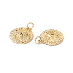Placage en rack laiton micro pave bleu pendentifs en zircone cubique&nbsp;ZIRC-C040-38G