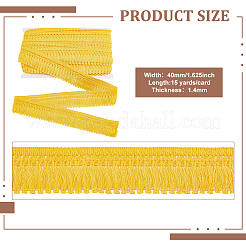 15 Yard Baumwollspitze mit Fransen und Quastenbesatz&nbsp;DIY-WH0530-46B