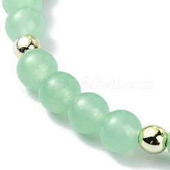Pulseras de cuentas trenzadas de jade natural y teñido de Malasia&nbsp;BJEW-JB09987